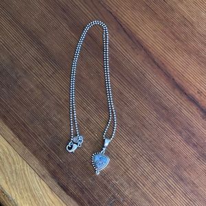 Druzy Quartz and Silver Necklace